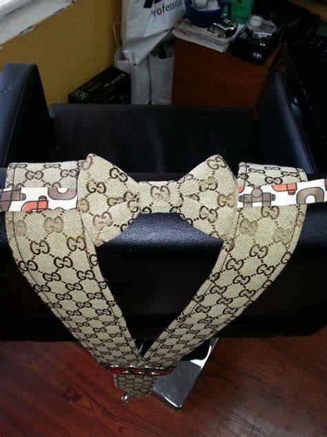 mens gucci bow tie|Gucci suspenders men's.